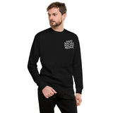 EMBROIDERED ANTI SOCIAL SOCIAL MEDIA CREW NECK