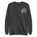 EMBROIDERED ANTI SOCIAL SOCIAL MEDIA CREW NECK