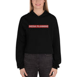 Embroidered Media Planning Crop Hoodie