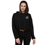 Embroidered Paid Social Social Club Crop Hoodie