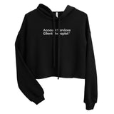 Embroidered Account Services Crop Hoodie