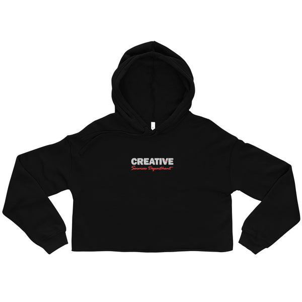 Embroidered Creative Services Crop Hoodie