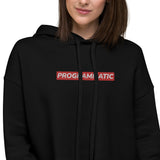 Embroidered Programmatic Crop Hoodie