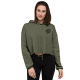 Embroidered Paid Social Social Club Crop Hoodie