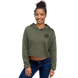 Embroidered Paid Social Social Club Crop Hoodie