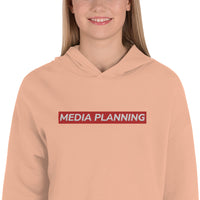 Embroidered Media Planning Crop Hoodie