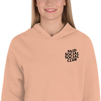 Embroidered Paid Social Social Club Crop Hoodie