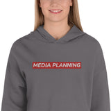 Embroidered Media Planning Crop Hoodie