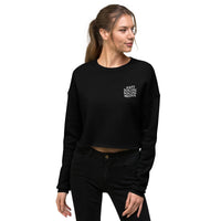 Embroidered Anti Social Social Media Crop Sweater