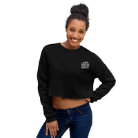 Embroidered Anti Social Social Media Crop Sweater