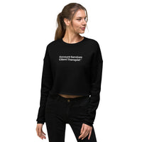 Embroidered Account Services Crop Sweater