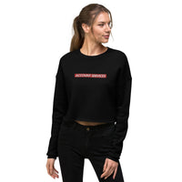 Embroidered Account Services Crop Sweater