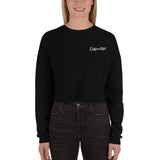 Embroidered Copywriter Crop Sweater