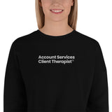 Embroidered Account Services Crop Sweater