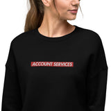 Embroidered Account Services Crop Sweater