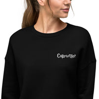 Embroidered Copywriter Crop Sweater