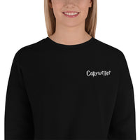 Embroidered Copywriter Crop Sweater