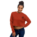 Embroidered Anti Social Social Media Crop Sweater