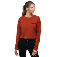 Embroidered Copywriter Crop Sweater