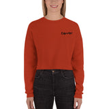 Embroidered Copywriter Crop Sweater