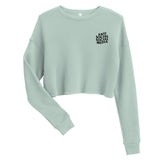 Embroidered Anti Social Social Media Crop Sweater