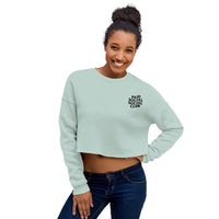 Embroidered Paid Social Social Club Crop Sweater