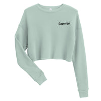 Embroidered Copywriter Crop Sweater