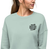 Embroidered Paid Social Social Club Crop Sweater