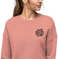 Embroidered Paid Social Social Club Crop Sweater