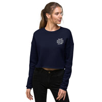 Embroidered Paid Social Social Club Crop Sweater