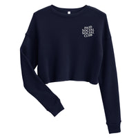 Embroidered Paid Social Social Club Crop Sweater